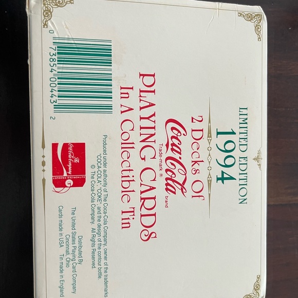New Coca Cola 1994 limited edition playing cards - Picture 2 of 3